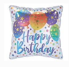 Happy Birthday - Square with Balloons