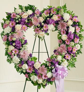 Lavender Floral Heart Tribute