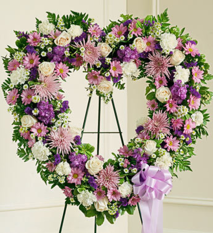 Lavender Floral Heart Tribute