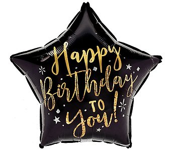 Happy Birthday to You - Black Balloon