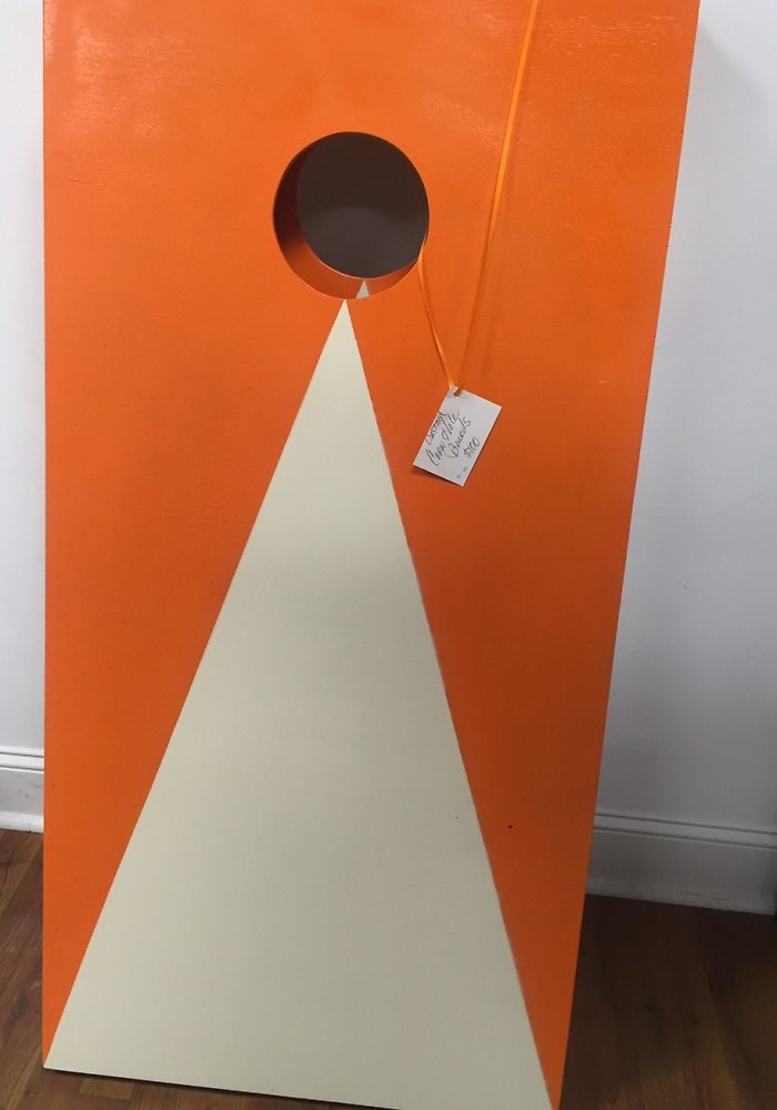 Orange/white Corn Hole Boards
