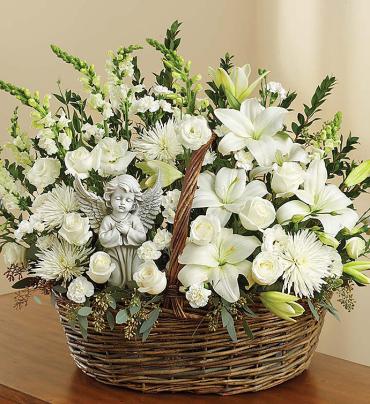 Heavenly Angel&trade; All White Basket