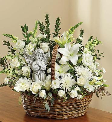 Heavenly Angel&trade; All White Basket