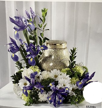Blue, White and Green Urn Arrangement