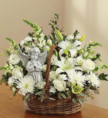 Heavenly Angel&trade; All White Basket