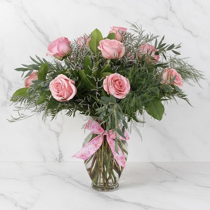 1 Dozen Long Stem Roses - Choose a Color