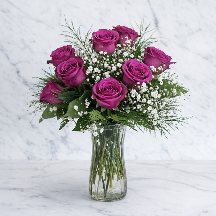 1 Dozen Long Stem Roses - Choose a Color