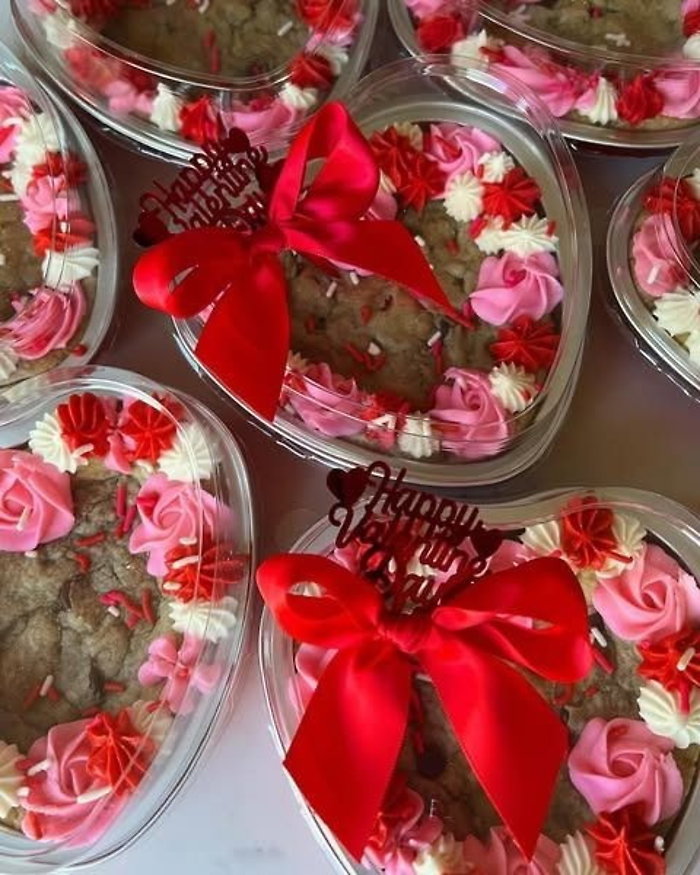 Heart Shaped Chocolate Chip Cookie Cake