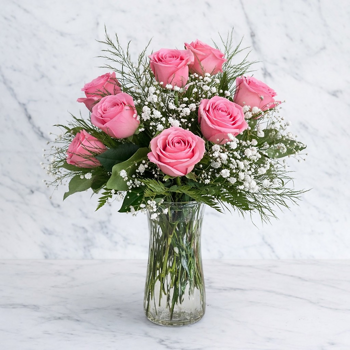 1 Dozen Long Stem Roses - Choose a Color