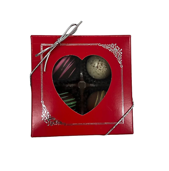 4 Piece Assorted Truffles Heart Box