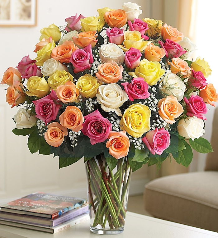 50 Long Stem Assorted Roses