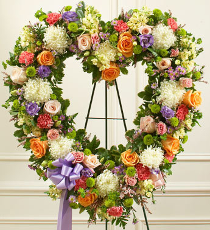 Pastel Floral Heart Tribute