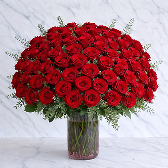 100 Long Stem Red Roses
