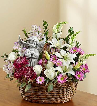 Heavenly Angel&trade; Lavender and White Basket