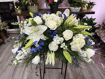 Blue Sky Memories Casket Spray