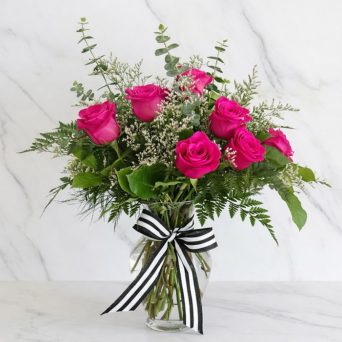 1 Dozen Long Stem Roses - Choose a Color