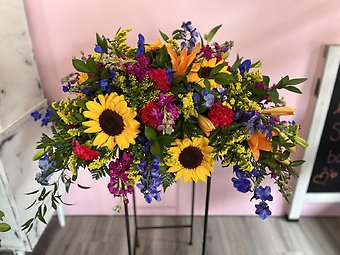 Colorful Memories Casket Spray